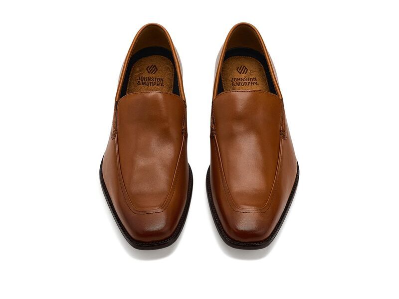 ジョンストンアンドマーフィー メンズ シューズ スリッポン・ローファー Johnston Murphy Burke Venetian Loafer Brown Full Grai ブラウン