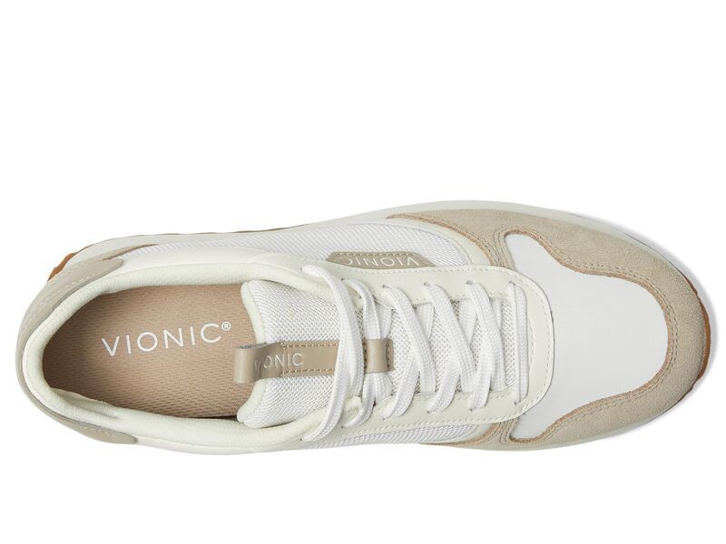 バイオニック レディース シューズ スリッポン・ローファー VIONIC Monarch White Microfibe ホワイト