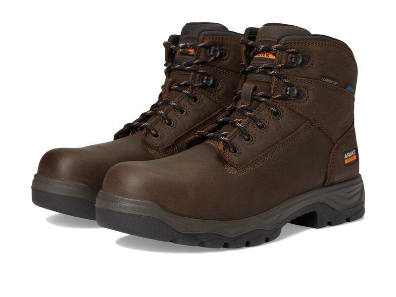 アリアト メンズ シューズ ブーツ・レインブーツ Ariat Turbo Duratread 6 Waterproof Carbon Toe Work Boots Dark Brown ブラウン