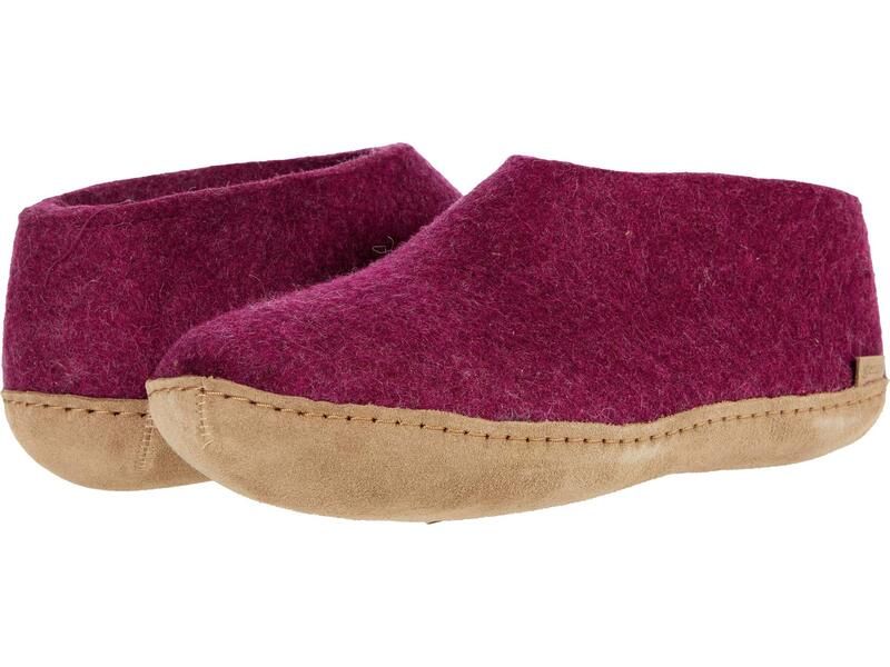 グリオプス メンズ シューズ サンダル ウール レザー Glerups Wool Shoe Leather Outsole Cranberry