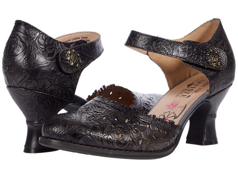 スプリングステップ レディース シューズ ヒール LArtiste by Spring Step Visionary Black Leather ブラック