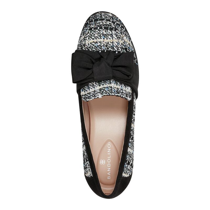 バンドリーノ レディース シューズ スリッポン・ローファー Bandolino Lindio BlackWhite Boucle Multi ホワイト バンドリーノ レディース シューズ スリッポン・ローファー Bandolino Lindio BlackWhite Boucle Multi ホワイト
