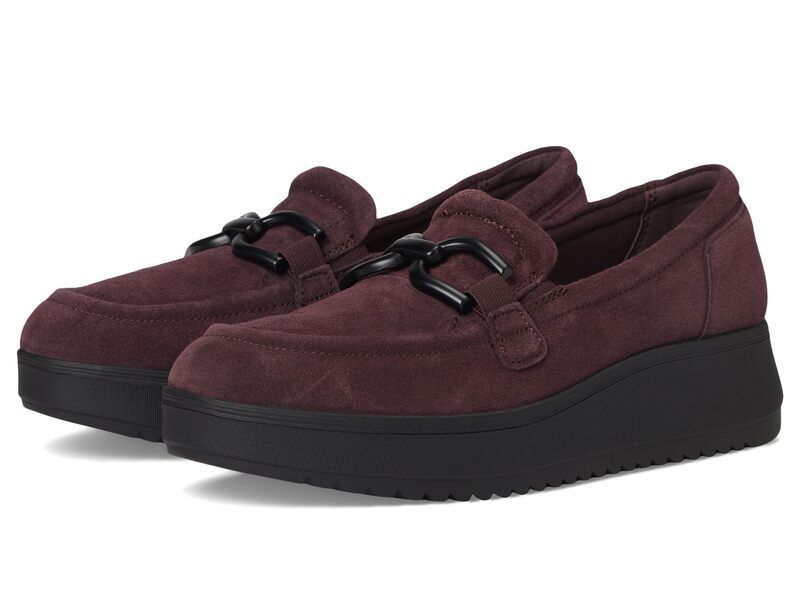 クラークス レディース シューズ スリッポン・ローファー Clarks Zylah Toplum Suede プラム