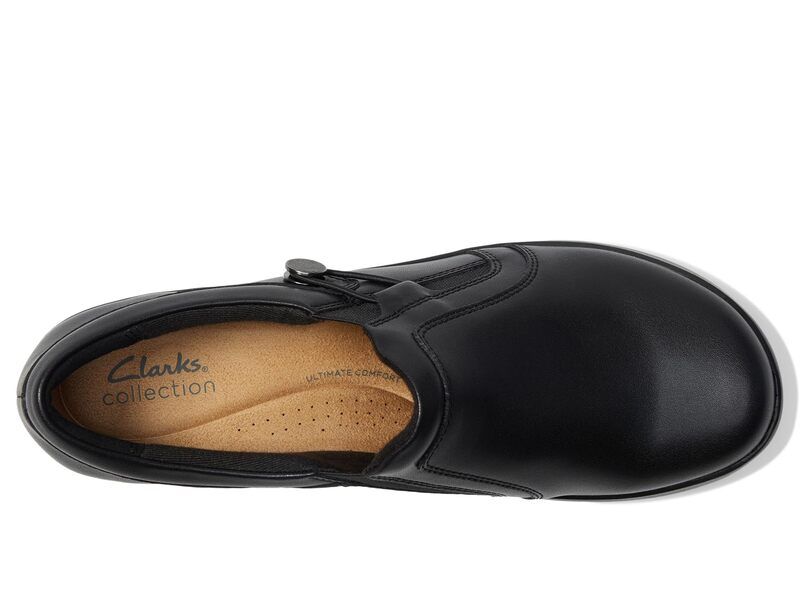 クラークス レディース シューズ オックスフォード Clarks Angie Holly Black Leather ブラック