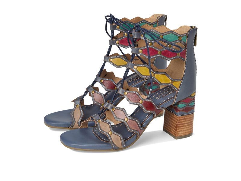 スプリングステップ レディース シューズ ヒール LArtiste by Spring Step Artdeco Navy Multi ネイビー