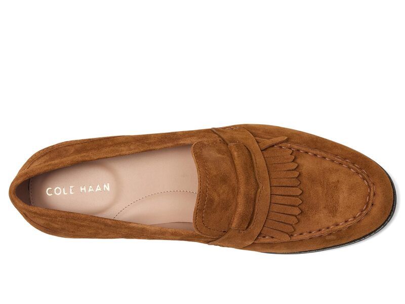 コールハーン レディース シューズ スリッポン・ローファー Cole Haan Stassi Kiltie Loafers Tobacco Suede