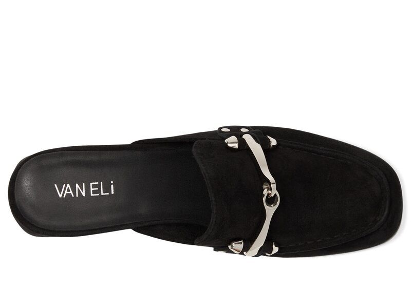 ベネリ レディース シューズ スリッポン・ローファー Vaneli Valen Black Suede ブラック