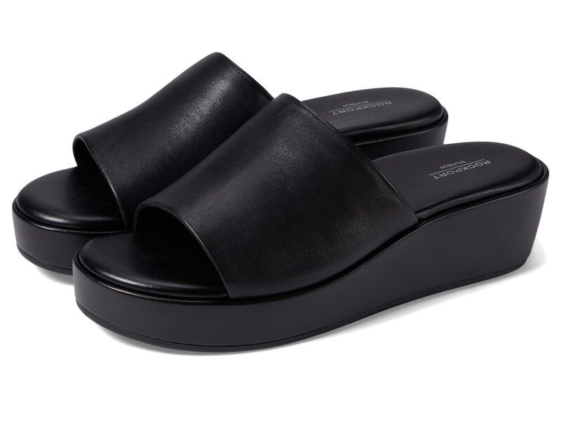 ロックポート レディース シューズ ヒール Rockport Aubriella Slide Black Leather ブラック