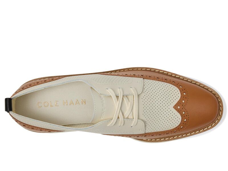 コールハーン レディース シューズ オックスフォード プラットフォーム Cole Haan Originalgrand Platform Wing Tip Oxford PecanIvory アイボリー