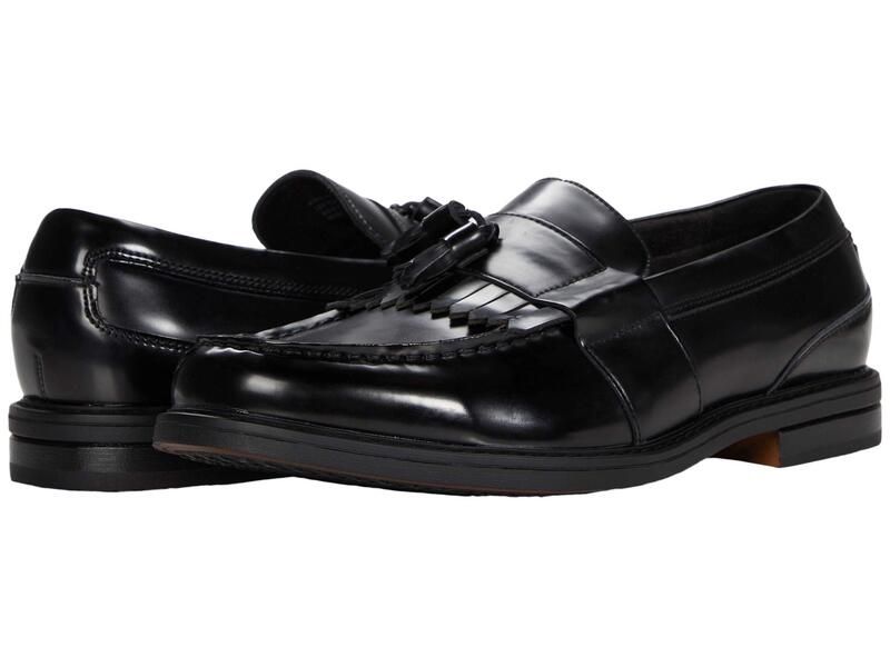 ノンブッシュ メンズ シューズ スリッポン・ローファー Nunn Bush Keaton Moc Toe Kiltie Tassel Loafer Black Polished ブラック