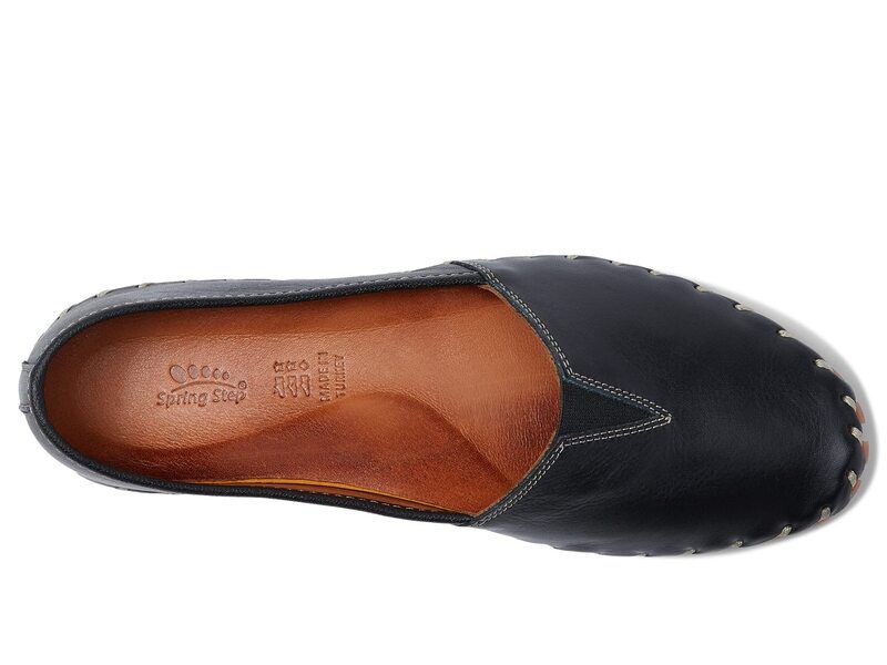 スプリングステップ レディース シューズ スリッポン・ローファー Spring Step Kathaleta Black Leather ブラック
