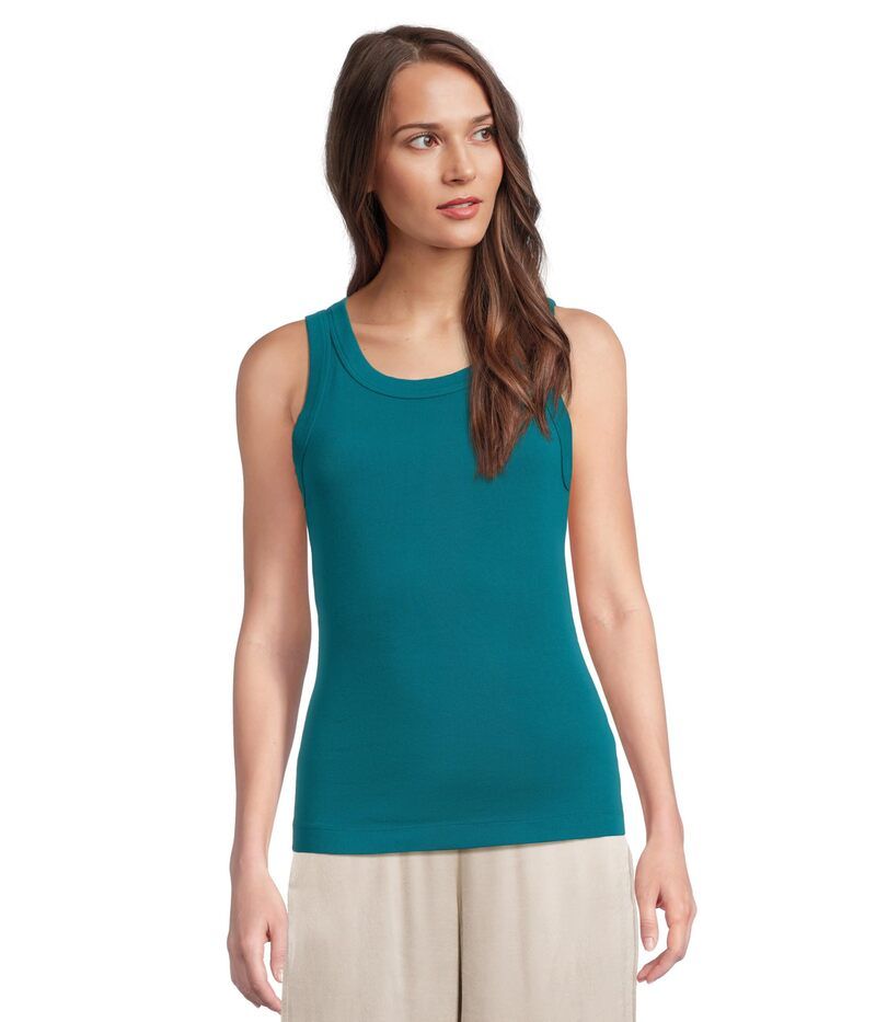 マイケルスターズ レディース トップス シャツ Michael Stars Paloma Wide Binding Tank Lagoon