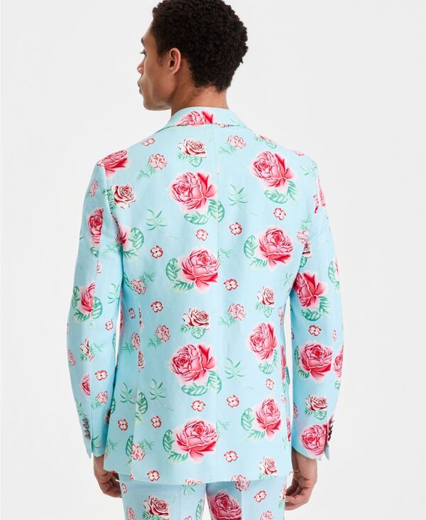 タリア メンズ アウター ジャケット・ブルゾン ブレザー リネン Tallia MenslimFit LinenBlend Patterned Blazer Bluepink ブルー