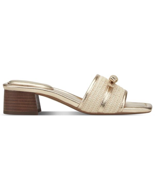 ロックポート レディース シューズ スリッポン・ローファー サンダル Rockport Womens Clarice Square Toe SlipOn Dressandals Natural Gold ゴールド