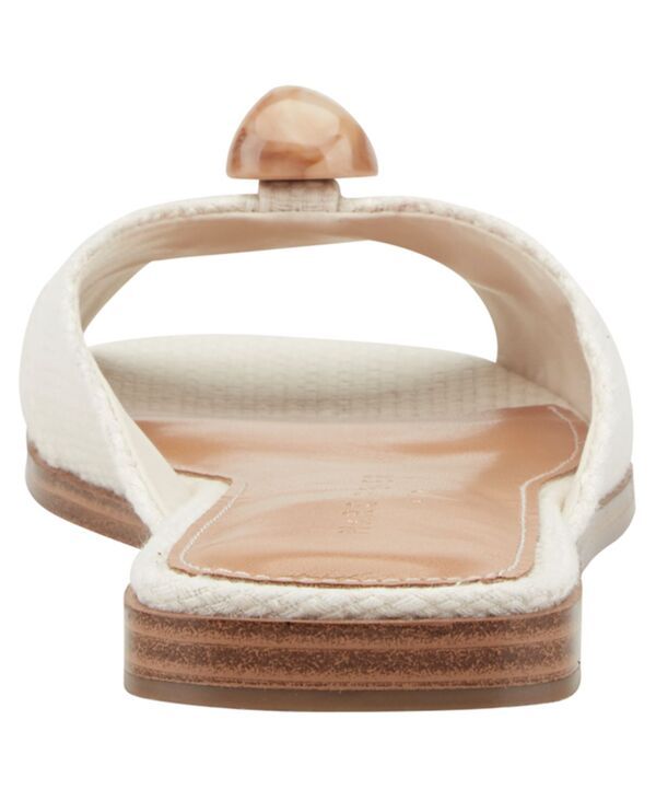 マーク・フィッシャー レディース シューズ スリッポン・ローファー ギャザー サンダル Marc Fisher LTD Womens Dalani Ornamented Ruched Flat SlipOn Sandals Light Natural