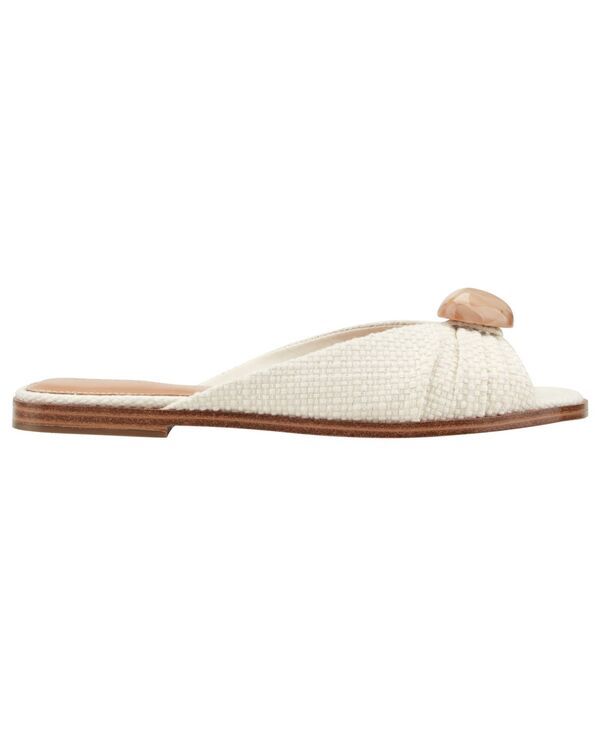 マーク・フィッシャー レディース シューズ スリッポン・ローファー ギャザー サンダル Marc Fisher LTD Womens Dalani Ornamented Ruched Flat SlipOn Sandals Light Natural