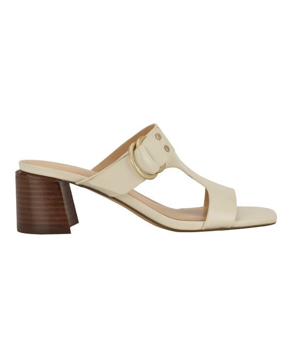 カルバンクライン レディース シューズ スリッポン・ローファー サンダル ヒール Calvin Klein Womens Vevia Block Heel SlipOn Sandals Ivory Leather アイボリー カルバンクライン レディース シューズ スリッポン・ローファー サンダル ヒール Calvin Klein Womens Vevia Block Heel SlipOn Sandals Ivory Leather アイボリー