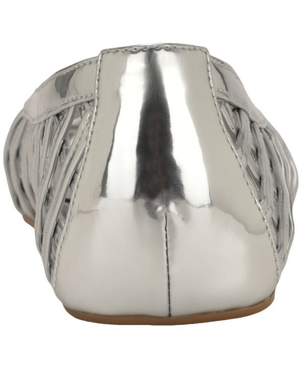 ナインウェスト レディース シューズ スリッポン・ローファー Nine West Womens Dippy Airy Woven SlipOn Dress Flatsilver Mirror Metallic シルバー