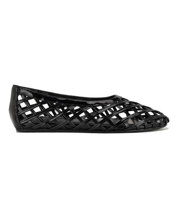ナインウェスト レディース シューズ スリッポン・ローファー Nine West Womens Dippy Airy Woven SlipOn Dress Flats Black Patent ブラック