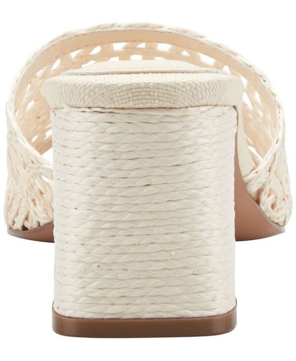 マーク・フィッシャー レディース シューズ スリッポン・ローファー サンダル ヒール Marc Fisher LTD Womens Follie Woven SlipOn Block Heel Dressandals Cream クリーム