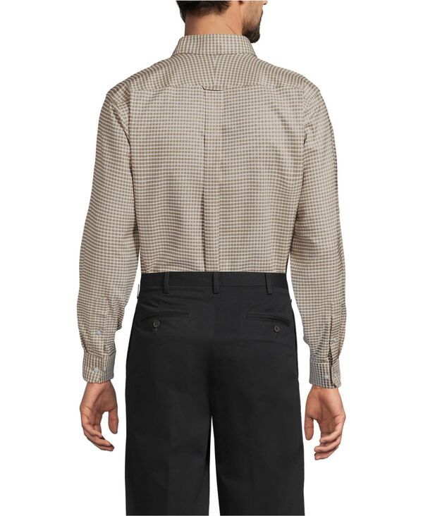 ランズエンド メンズ トップス シャツ オックスフォード コットン Lands End Mens No Iron Supima Cotton Oxfordresshirt Desertan plaid タン