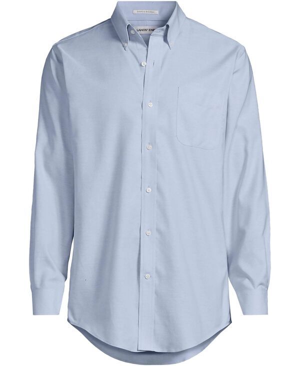 ランズエンド メンズ トップス シャツ オックスフォード コットン Lands End Mens No Iron Supima Cotton Oxfordresshirt Pale soft french blue ブルー