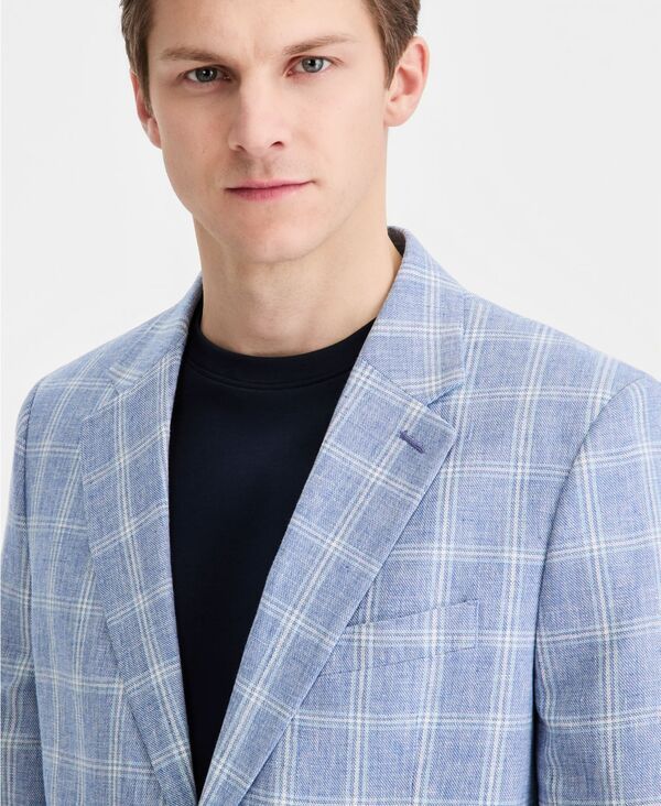ナウティカ メンズ アウター ジャケット・ブルゾン プリント コットン コート リネン Nautica Mens Cotton Linen Printed ModernFit Sport Coat Blue Window ブルー ナウティカ メンズ アウター ジャケット・ブルゾン プリント コットン コート リネン Nautica Mens Cotton Linen Printed ModernFit Sport Coat Blue Window ブルー