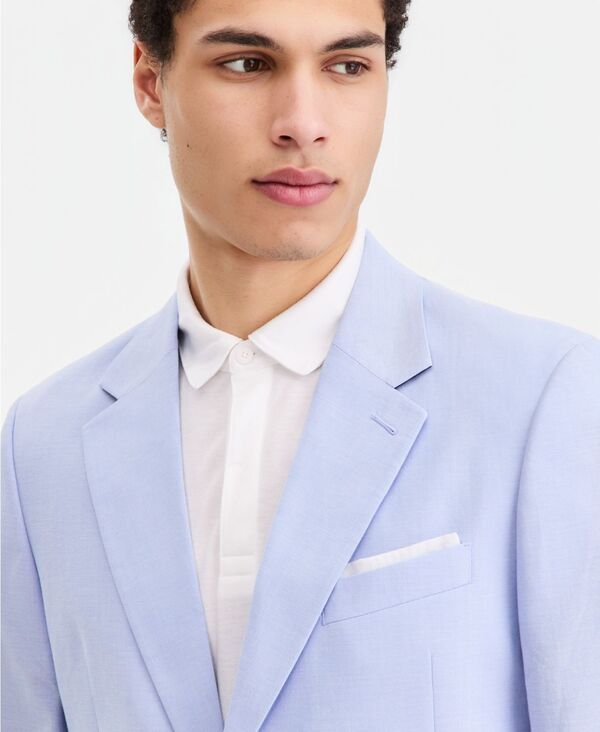 ナウティカ メンズ アウター ジャケット・ブルゾン コート Nautica Mens ModernFit Chambray Sport Coat Solid Blue ブルー