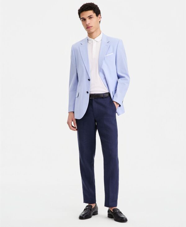 ナウティカ メンズ アウター ジャケット・ブルゾン コート Nautica Mens ModernFit Chambray Sport Coat Solid Blue ブルー