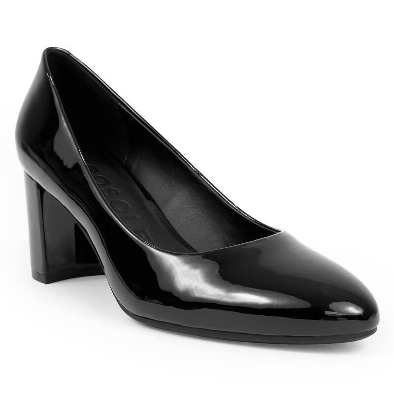 エアロソールズ レディース シューズ パンプス レザー Aerosoles Betsy Womens Leather Dress Pumps Black Patent ブラック