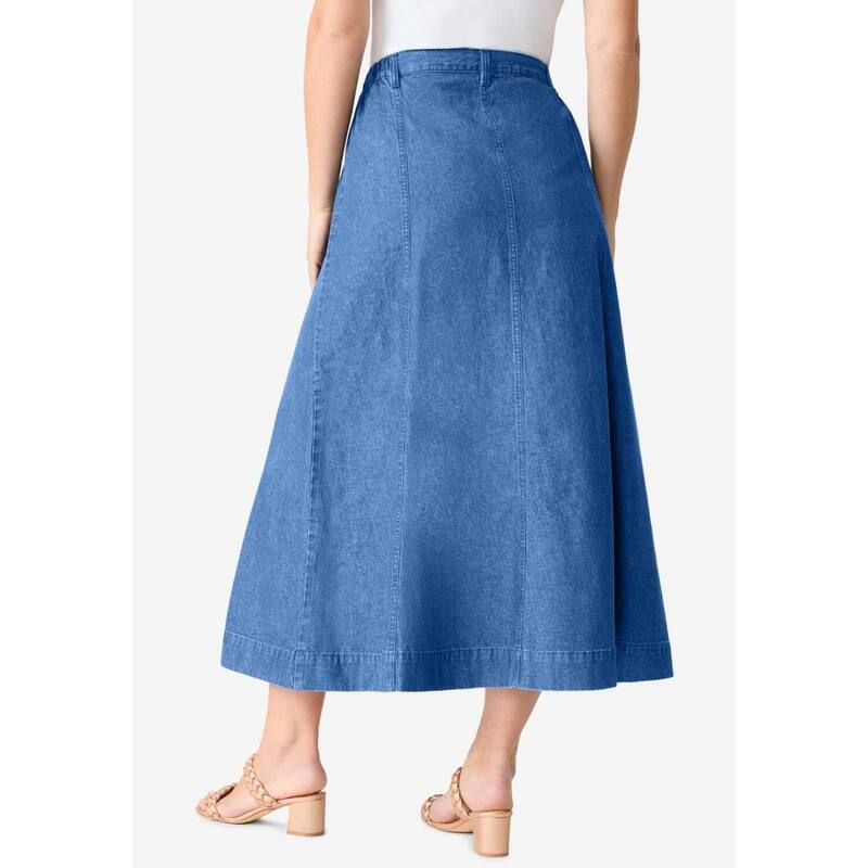 ロアマンズ レディース ボトムスカート A ライン プラスサイズ プチ マキシ Roamans Womens Plusize Petite Plusize Classic Stretch A Line Maxi Skirt Light Stonewash ロアマンズ レディース ボトムスカート A ライン プラスサイズ プチ マキシ Roamans Womens Plusize Petite Plusize Classic Stretch A Line Maxi Skirt Light Stonewash