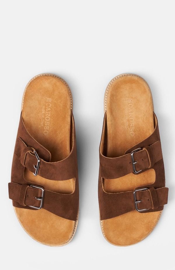 スカロッソ メンズ シューズ サンダル SCAROSSO Enea Sandals Brown Suede ブラウン
