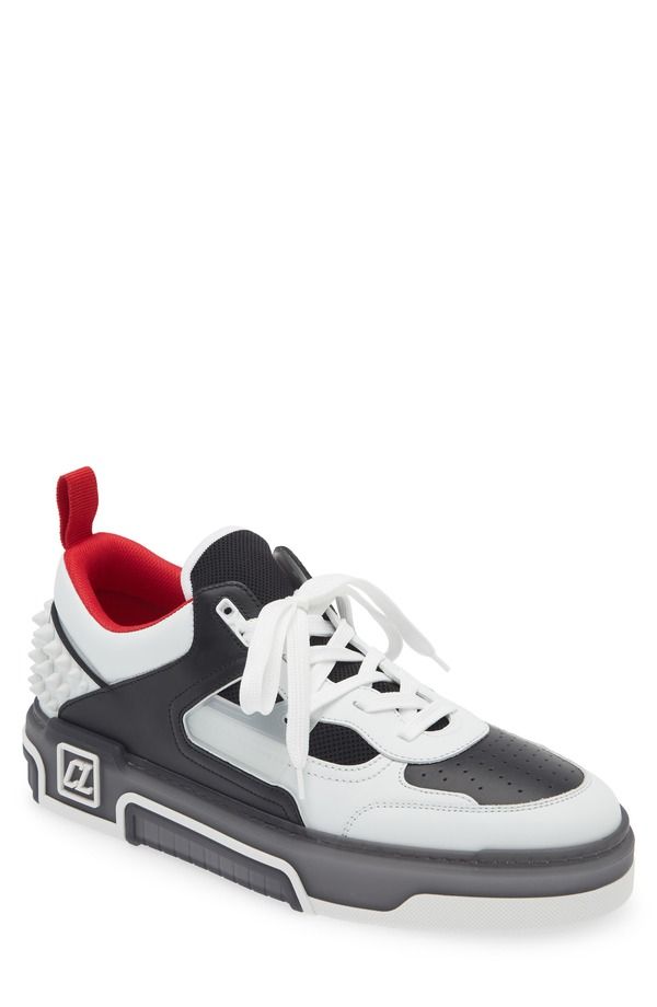クリスチャン・ルブタン メンズ シューズ スニーカー Christian Louboutin Astroloubi Mixed Media Low Top Sneaker White Black ホワイト