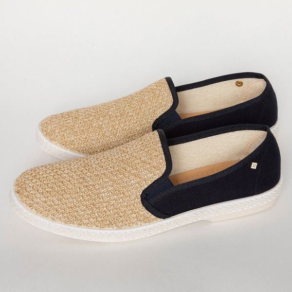 リビエラ レディース シューズ スリッポン・ローファー コットン Rivieras Classicotton Canvas Raffia SlipOn Loafer Navy ネイビー リビエラ レディース シューズ スリッポン・ローファー コットン Rivieras Classicotton Canvas Raffia SlipOn Loafer Navy ネイビー