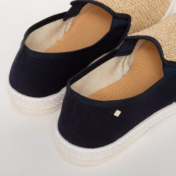 リビエラ レディース シューズ スリッポン・ローファー コットン Rivieras Classicotton Canvas Raffia SlipOn Loafer Navy ネイビー リビエラ レディース シューズ スリッポン・ローファー コットン Rivieras Classicotton Canvas Raffia SlipOn Loafer Navy ネイビー