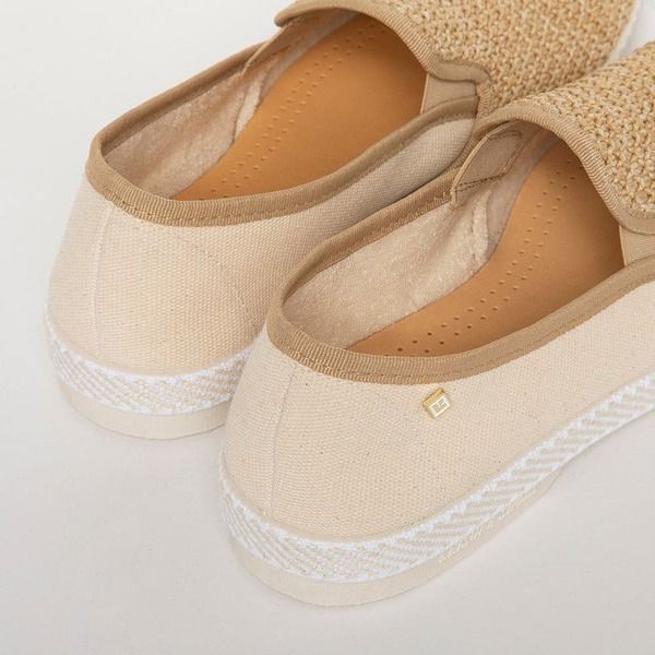 リビエラ レディース シューズ スリッポン・ローファー コットン Rivieras Classicotton Canvas Raffia SlipOn Loafer Ecru エクリュ