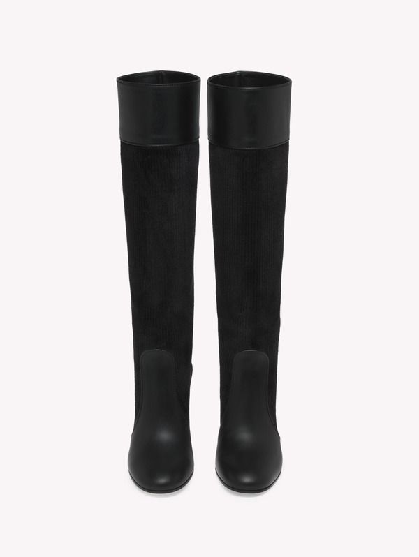 ジャンヴィト ロッシ レディース シューズ ブーツ・レインブーツ Gianvito Rossi Sheffield Boots Black Calf And Fabric ブラック ジャンヴィト ロッシ レディース シューズ ブーツ・レインブーツ Gianvito Rossi Sheffield Boots Black Calf And Fabric ブラック