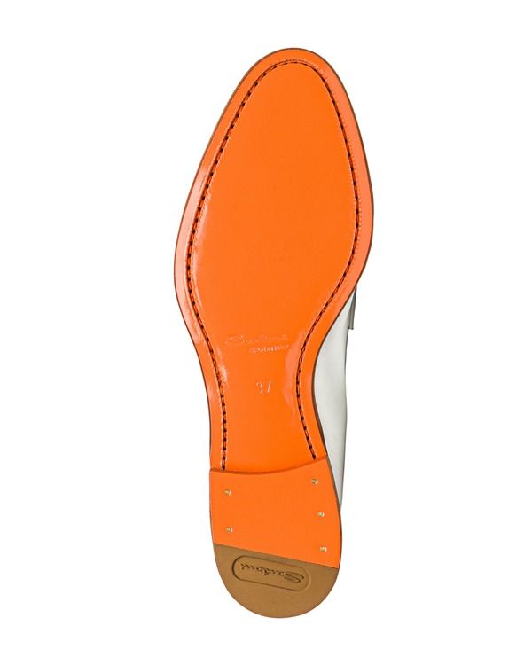 サントーニ レディース シューズ スリッポン・ローファー レザー Santoni Womens Leather Penny Loafer White ホワイト サントーニ レディース シューズ スリッポン・ローファー レザー Santoni Womens Leather Penny Loafer White ホワイト