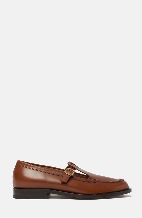スカロッソ レディース シューズ スリッポン・ローファー SCAROSSO Edna Loafers Tan Calf タン