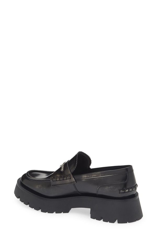 アレキサンダーワン レディース シューズ スリッポン・ローファー Alexander Wang Carter Lug Sole Loafer Black Grey ブラック
