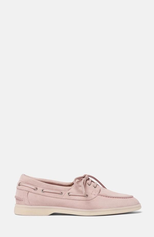 スカロッソ レディース シューズ スリッポン・ローファー SCAROSSO Lia Boat Shoes Pink Suede ピンク