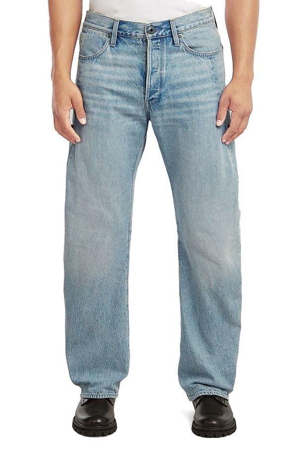ジースター メンズ ボトムス デニムパンツ ジーンズ GSTAR Contor 3D Regular Jeansun Faded Pacific Blue ブルー