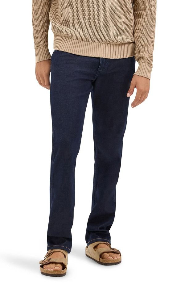 ラングラー メンズ ボトムス デニムパンツ ストレート ジーンズ Wrangler Greensboro Straight Leg Stretch Jeans Moonlight Rinse