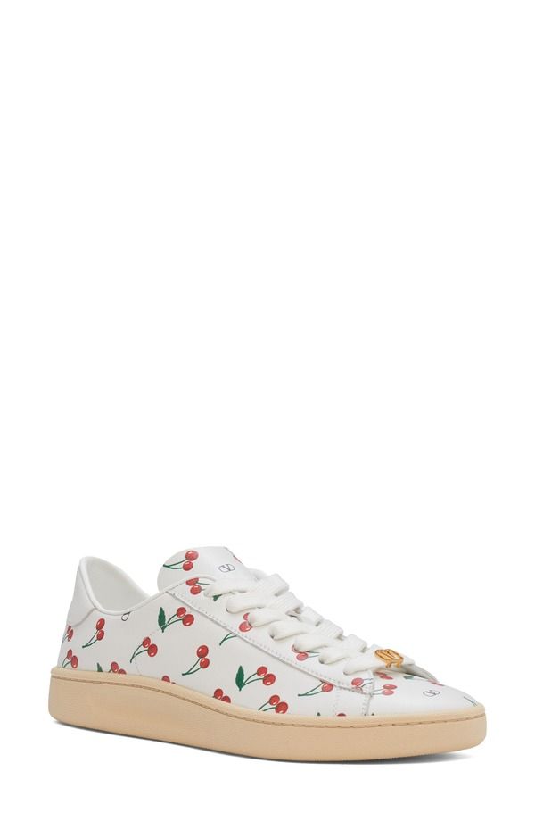 ヴァレンティノ レディース シューズ スニーカー Valentino Garavani Royco Cherry Low Top Sneaker White Multi ホワイト