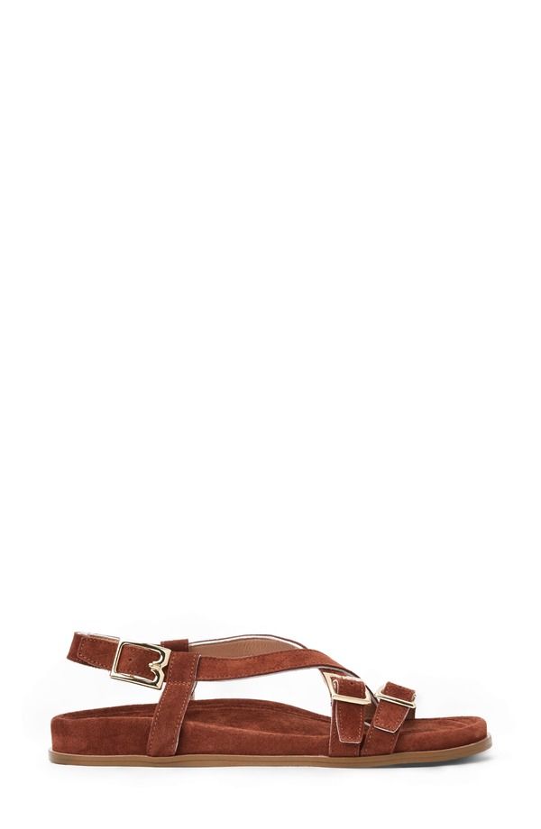 ブルーノマグリ レディース シューズ サンダル Bruno Magli Gianna Slingback Sandal Brown Suede ブラウン