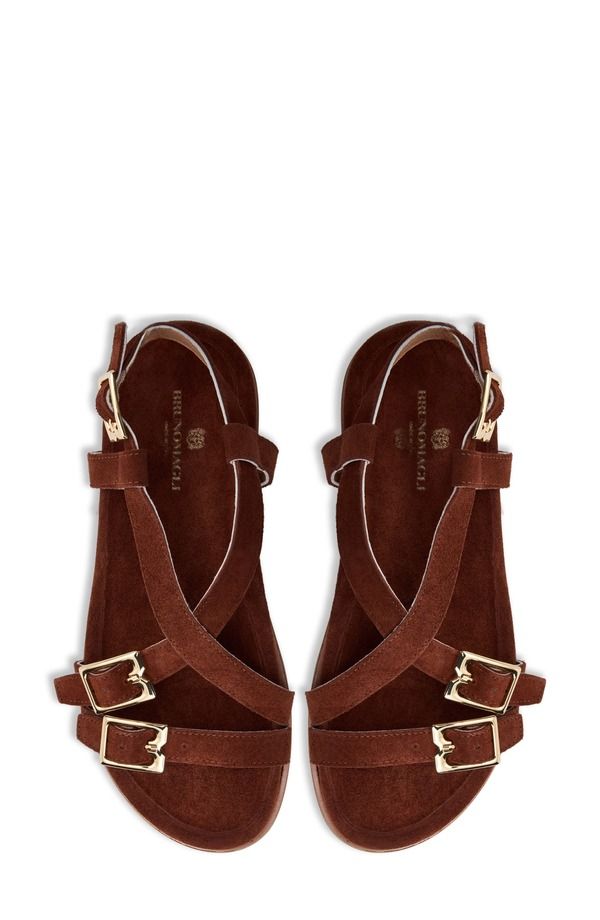 ブルーノマグリ レディース シューズ サンダル Bruno Magli Gianna Slingback Sandal Brown Suede ブラウン