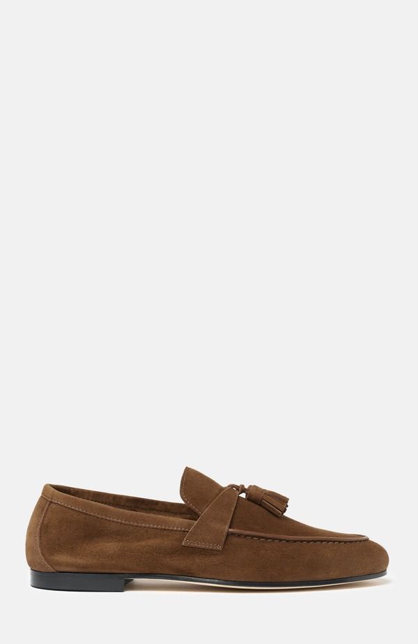 スカロッソ レディース シューズ スリッポン・ローファー SCAROSSO Luisa Loafers Chocolate Suede チョコレート