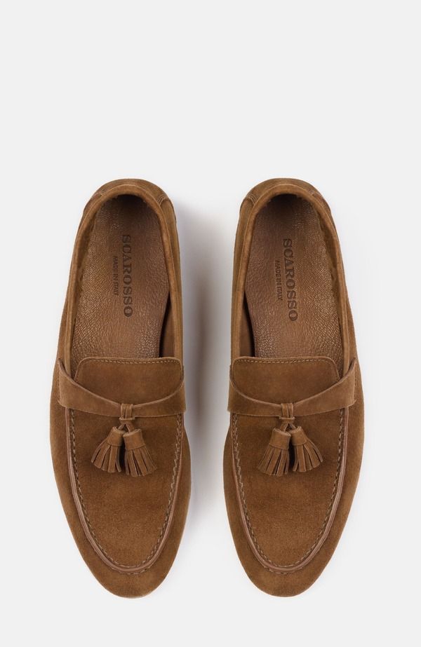 スカロッソ レディース シューズ スリッポン・ローファー SCAROSSO Luisa Loafers Chocolate Suede チョコレート