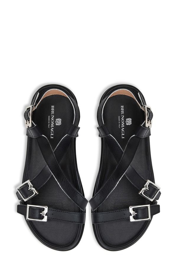 ブルーノマグリ レディース シューズ サンダル Bruno Magli Gianna Slingback Sandal Black Nappa ブラック
