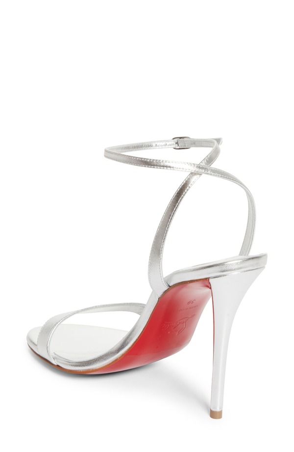 クリスチャン・ルブタン レディース シューズ サンダル トール アンクル Christian Louboutin Miss Z Metallic Ankle Strap Sandal Silver Silver シルバー